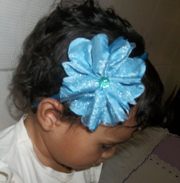 TIARA FLOR AZUL
